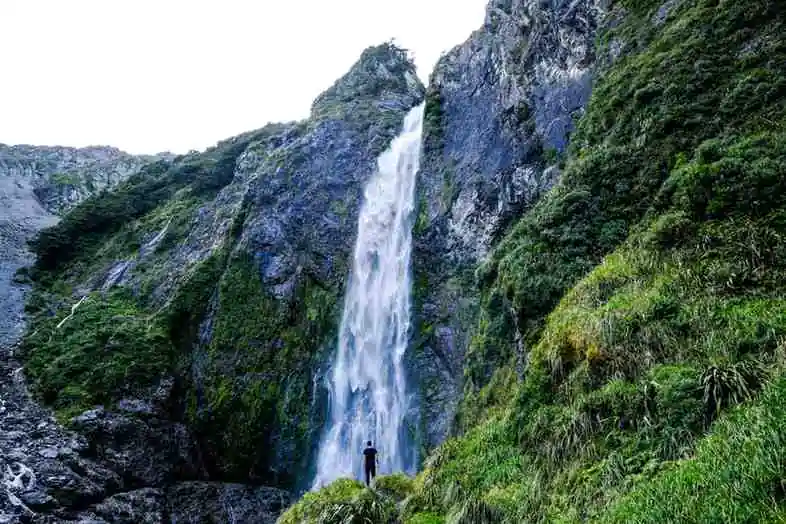 Devil’s Punchbowl Waterfall Walk In Arthur’s Pass, New Zealand